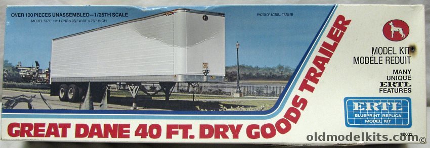 AMT 1/25 Great Dane 40 Foot Dry Goods Trailer, 8032 plastic model kit
